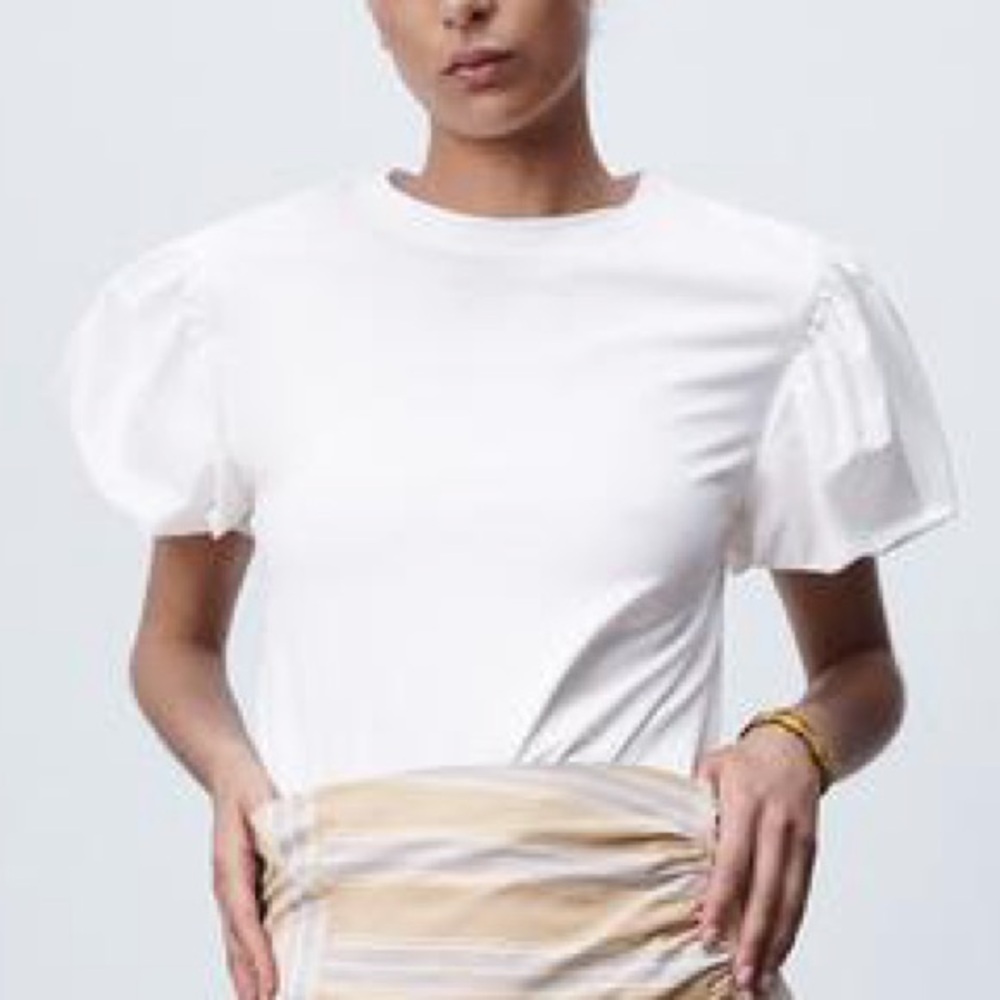Zara puffy sleeves t shirt